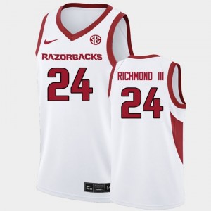 Billy Richmond III University of Arkansas Stitched #24 Men College Basketball Jersey - White