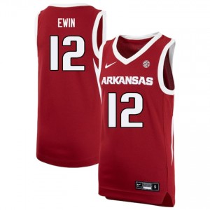Malique Ewin Arkansas Razorbacks #12 College Basketball Men's University Jersey - Cardinal