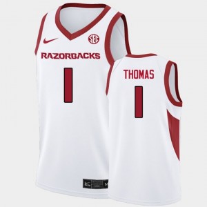Meleek Thomas Arkansas High School #1 College Basketball Men's Jersey - White