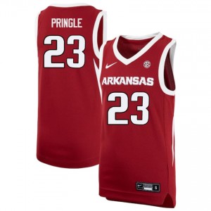 Nick Pringle Hogs Mens High School College Basketball #23 Jerseys - Cardinal