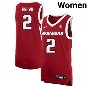 Amere Brown Arkansas Women's #2 High School College Basketball Jerseys - Cardinal