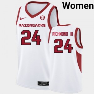 Billy Richmond III Arkansas College Basketball Womens 2025 #24 Jersey - White