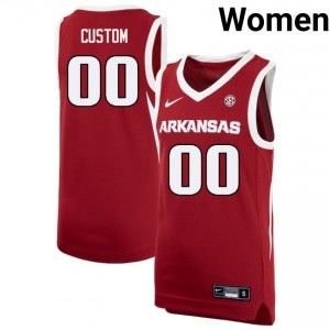 Custom Arkansas Razorbacks Women's College Basketball #00 Limited Jersey - Cardinal