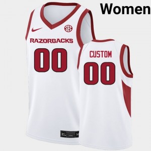 Custom Razorbacks Women's Game #00 College Basketball Jerseys - White