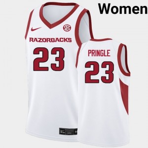 Nick Pringle Arkansas Razorbacks Replica Women's #23 College Basketball Jerseys - White