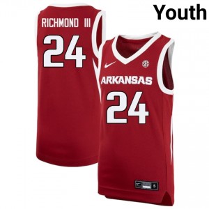 Billy Richmond III Arkansas Razorbacks #24 Alumni College Basketball Youth Jersey - Cardinal