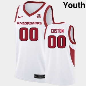 Custom Arkansas Player Youth #00 College Basketball Jerseys - White