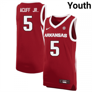 Darius Acuff Jr. Hogs #5 2025 College Basketball Youth Jerseys - Cardinal
