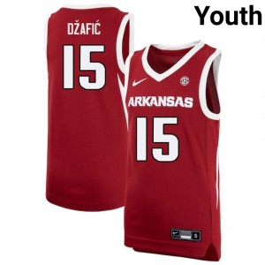 Elmir Dzafic Razorbacks College Basketball Youth #15 Embroidery Jerseys - Cardinal