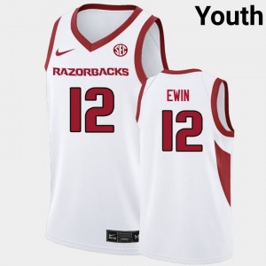 Malique Ewin Arkansas Razorbacks Youth Limited College Basketball #12 Jerseys - White