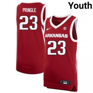Nick Pringle University of Arkansas Youth College Basketball Game #23 Jersey - Cardinal